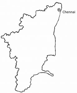 Tamil Nadu map outline