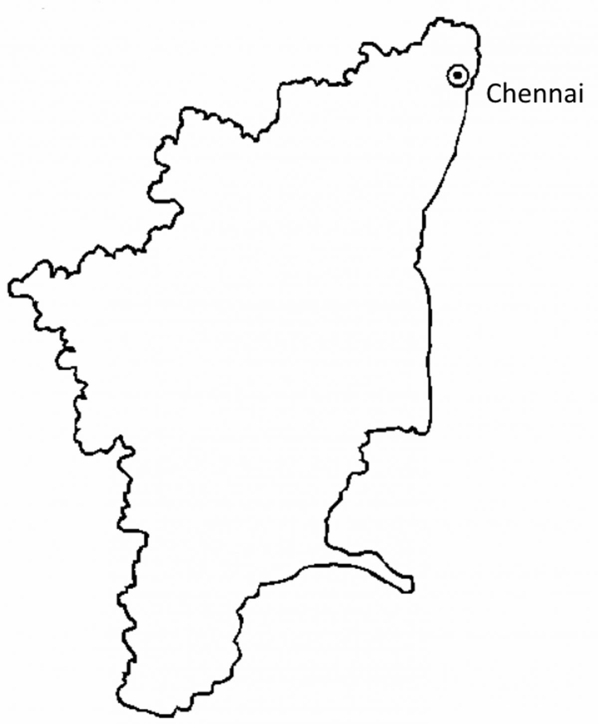 Tamil Nadu Outline Map Infoandopinion