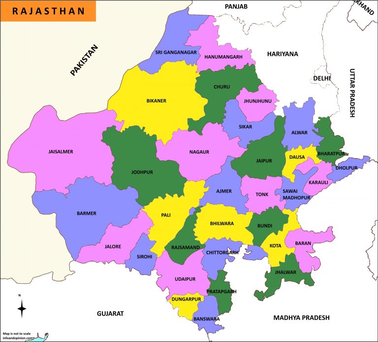 Rajasthan MapDownload Free Pdf Map Of Rajashtan State Infoandopinion