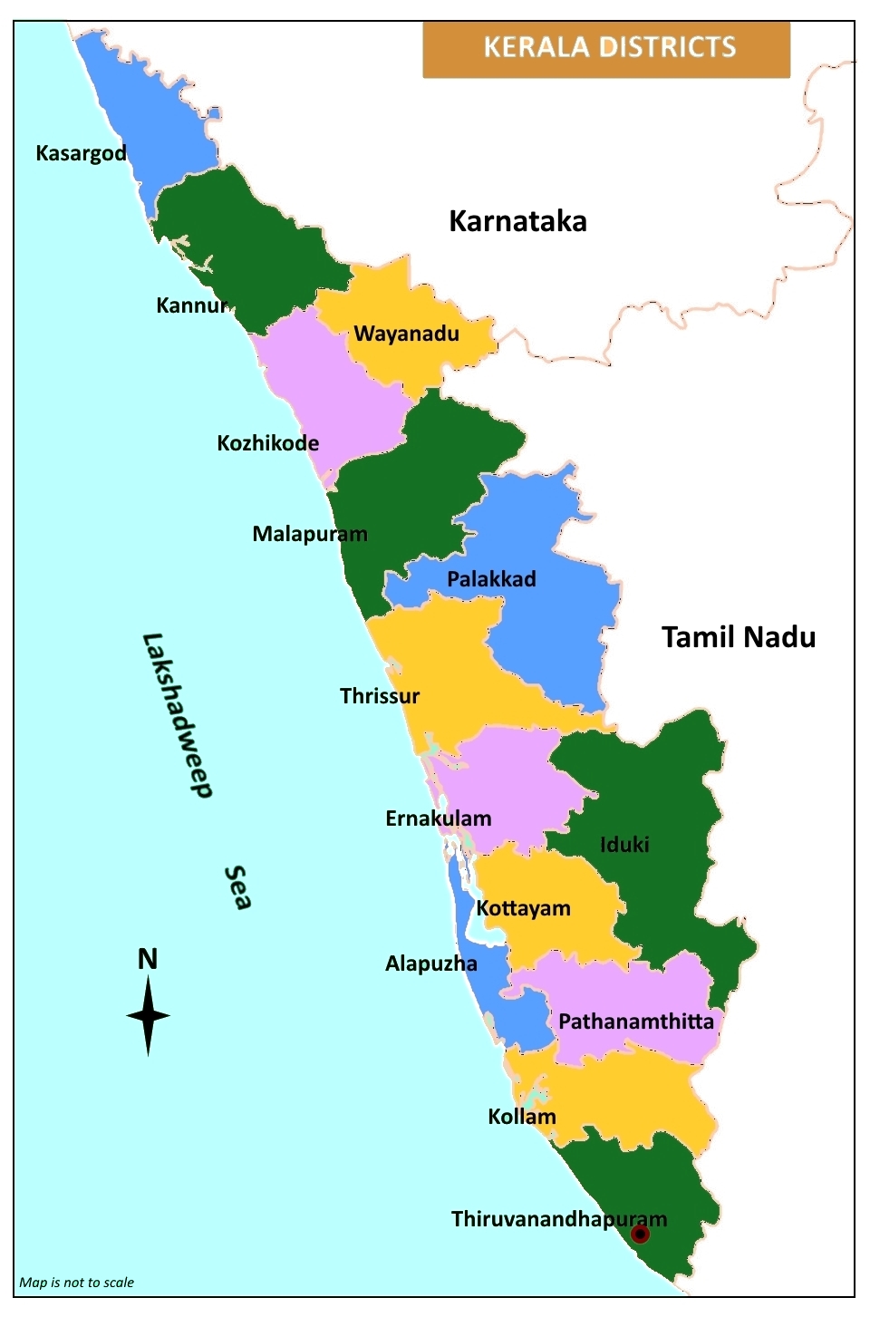 Kerala Map-Download Free Kerala Map In Pdf - Infoandopinion