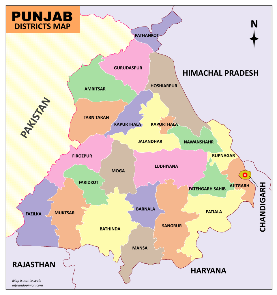 Punjab Map Districts In Punjab India World Map Map Free Printable ...