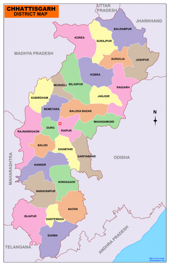 Chhattisgarh District Map Infoandopinion