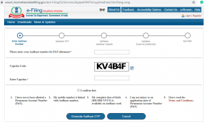 e pan card through aadhar