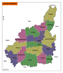 Jaipur District map