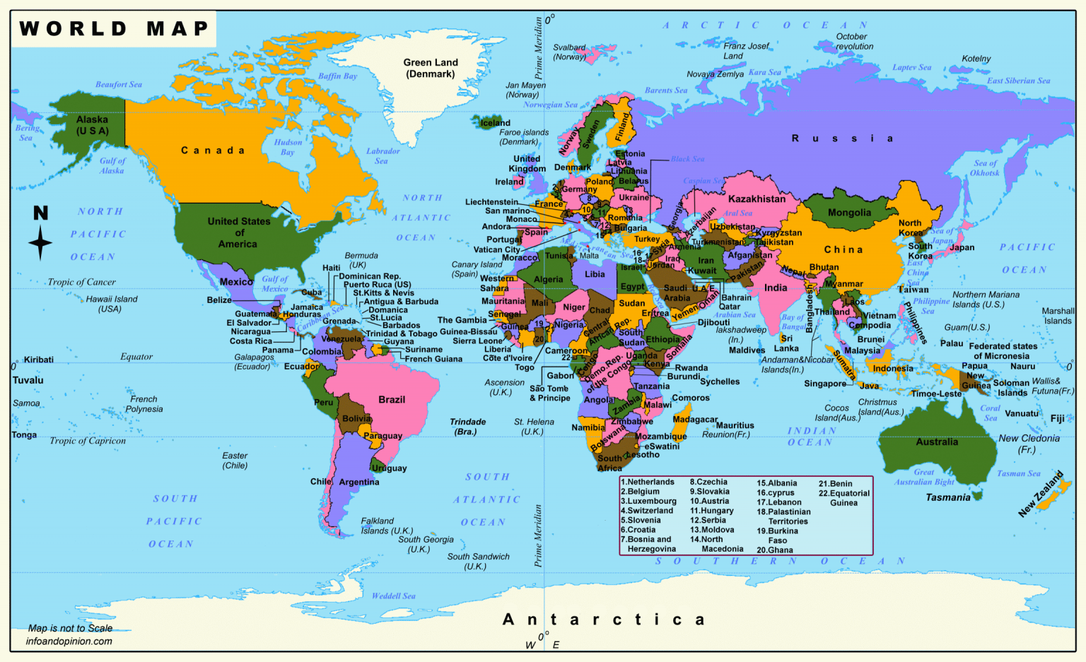 Globe Map With Country Names - Wayne Baisey