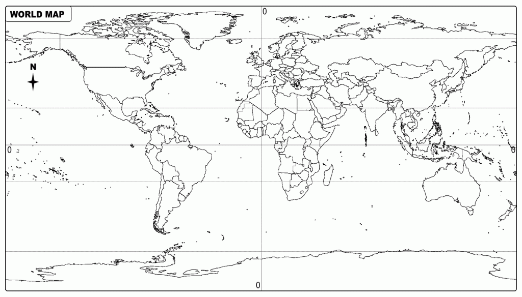 Outline Map of World