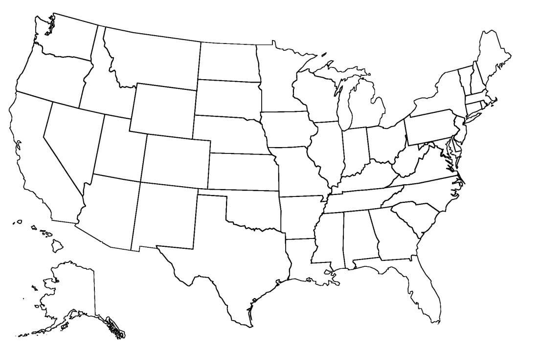  Blank USA Map 