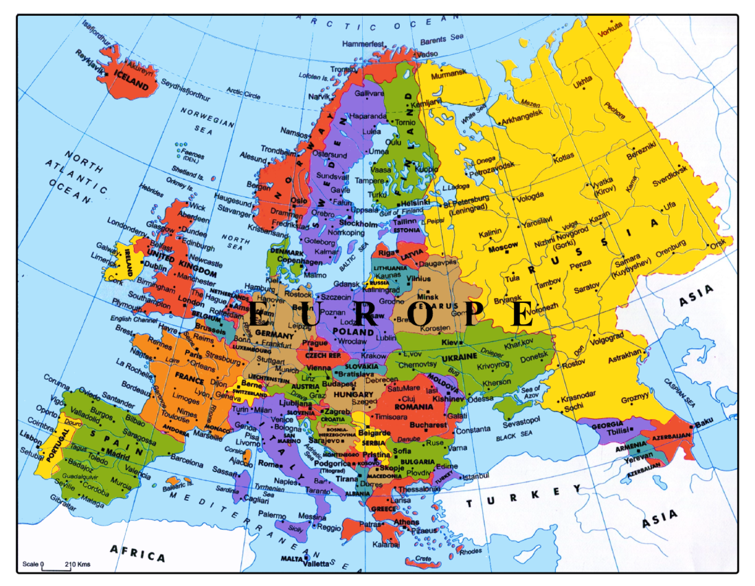 europe map 