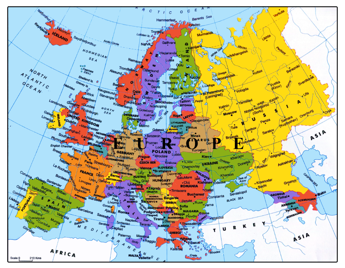 europe map