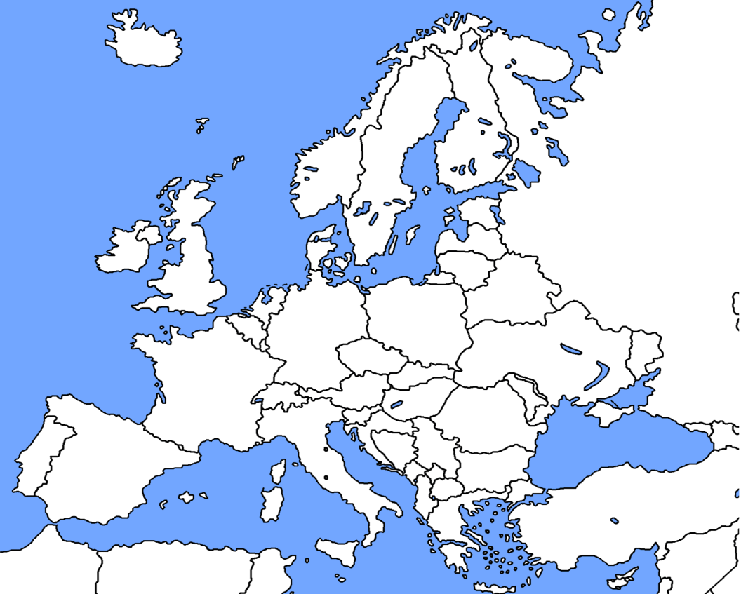 Blank Map of Europe